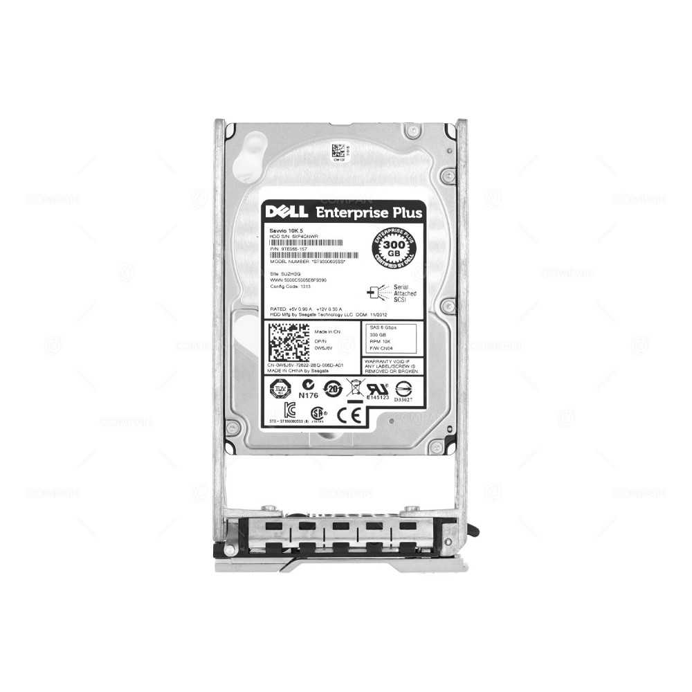 W6J6V EQL  DELL HARD DRIVE 300GB 10K 6G SAS 2.5 SFF HOT-SWAP EQUALLOGIC
